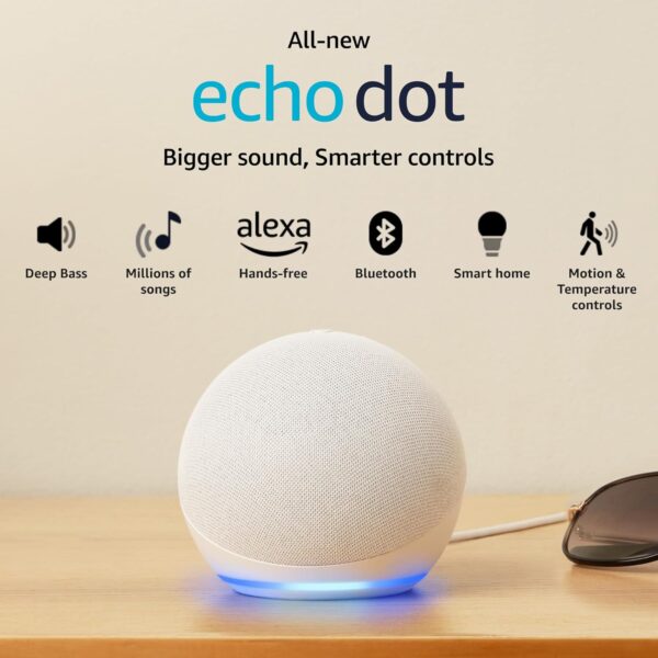 Amazon Echo Dot (5th Gen) | Smart speaker with Bigger sound, Motion Detection